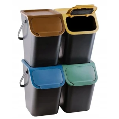 Image de Go Practic Poubelle Cuisine Tri Selectif 4 Bac 25 litres