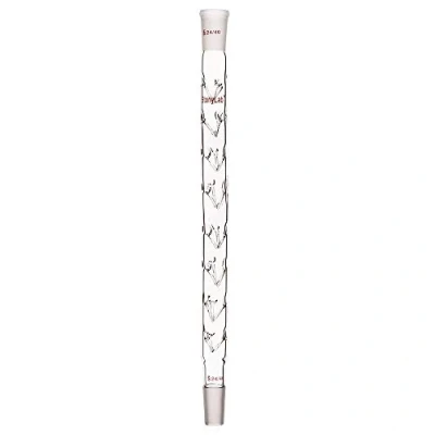 Image de stonylab Colonne de Distillation Vigreux, 24/40 400 mm Verre Borosilicaté Longueur Fractionnaire Vigreux avec Indentations pour Laboratoire