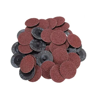 Image de Lot de 25 disques à changement rapide 50 mm type R 2 pouces ponçage pour outil rotatif et mélange surface Grain 24