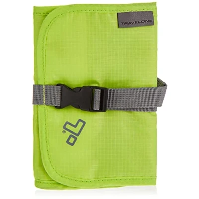 Image de Travelon Accessoire de voyage Tech Organizer, citron vert, OPEN 13.75 x 6.5 .1 CLOSED 5 1, Organiseur d&#039;accessoires techniques