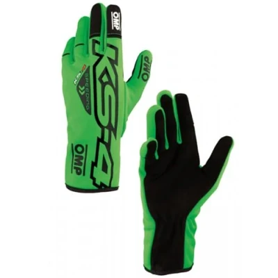 Image de Ompracing Gants Omp Kart KS 4, Vert Fluo/Noir, Taille S