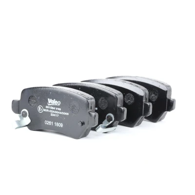 Image de VALEO 301584 Jeu de plaquettes frein FIRST Essieu arrière contact signal d&#039;usure inclus sans tôle anti bruit OPEL: Combo C Tour, Astra H Caravan