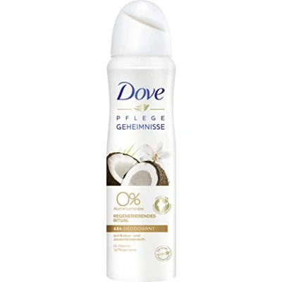 Image de Dove Lot de 6 flacons déodorant en spray noix coco et jasmin Parfum 0% x 150 ml