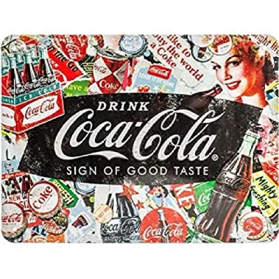 Image de Nostalgic Art Plaque vintage Coca Cola Collage Idée de cadeau pour les fans Coke, en métal, Design retro la décoration, 15 x 20 cm