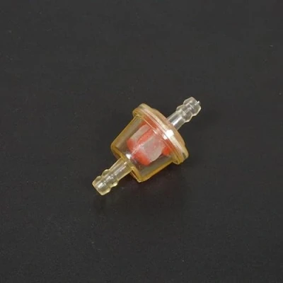 Image de Filtre à essence durite 6mm transparent rouge pour moto scooter quad neuf
