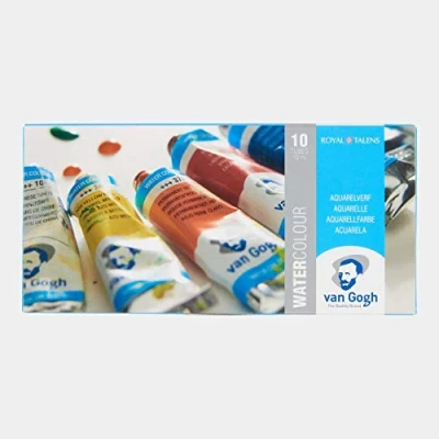 Image de van Gogh Talens Aquarellfarbe Basis Set mit 10 x ml Tuben im Karton