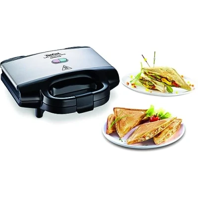 Image de Appareil à croque monsieur Tefal SM157236 Ultracompact 700 W Noir et Gris