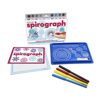 Image de Spirograph 34342 Pack de Démarrage, noir, bleu, jaune, rouge