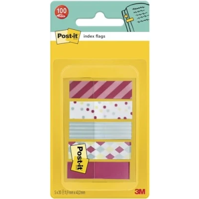 Image de Post it Lot de 100 Marque pages 11,9 x 43,2 mm Carnaval