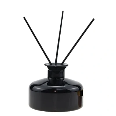 Image de Lot de 1 flacons diffuseur en verre 200 ml Pour parfum bricolage remplacement b⴯nnets d&#039;huiles essentielles artisanat decoration,1 Unite (Lot 1),noir Noir