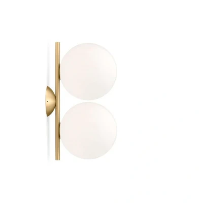 Image de Flos IC C/W1 Double Plafonnier/Applique Murale Laiton