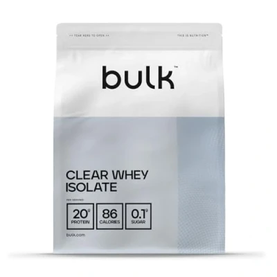 Image de Bulk Clear Whey Isolate, Shake protéiné rafraîchissant, Protéine en Poudre, Rafraichissant et Fruité, Fruit de la Passion, 500 g, 20 Portions