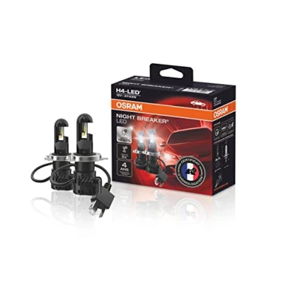 Image de OSRAM NIGHT BREAKER H4 LED, jusqu&#039;à 230% de luminosité en plus, premiers feux croisement et route homologué France