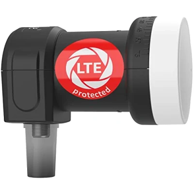 Image de DUR line +Ultra Single LNB 1 Participant Noir avec Filtre LTE [ Test TRÈS Bien *] Fois, numérique, Full HD, 4K, 3D,Qualité Premium