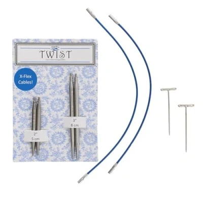 Image de Chiaogoo Twist (5 + 8cm, 4,00 mm) dentelle courte interchangeable pointes d&#039;aiguille Pack combo 1 unité