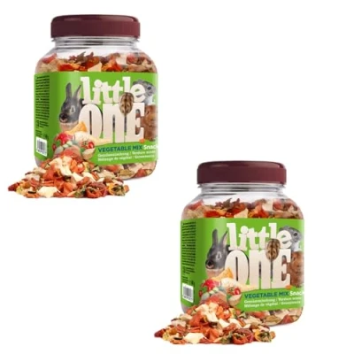 Image de Little One Vegetable Mix Snack 140 g Aliment complémentaire pour rongeurs et Lapins Nains Mélange composé de Sept Types légumes séchés