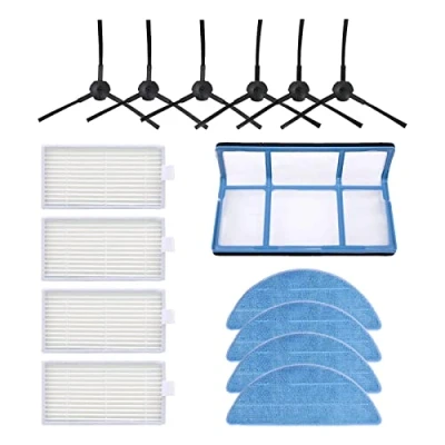 Image de Chiffon Brosse Filtre de Rechange Ensemble d&#039;accessoires pour Robot Aspirateur ILIFE ZACO V3 V3S V5 V5S Pro V5x (15 Pièces)