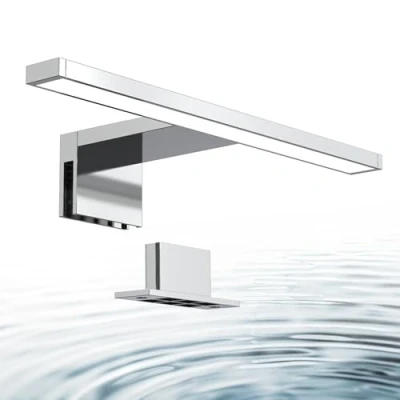 Image de B.K.Licht lampe miroir LED, armoire, applique salle de bain, lumière blanche neutre 4000 Kelvin, 5W, 650lm, IP44, largeur 300mm, chrome