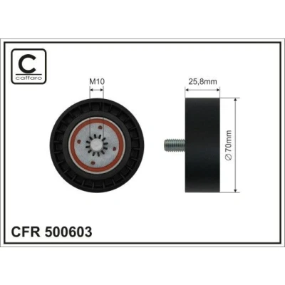 Image de CAFFARO 500603 Galet Enrouleur SSANGYONG: Korando III SUV, ACTYON SPORTS 2, RODIUS 2