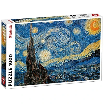 Image de Piatnik, Vincent Van Gogh Nuit Etoilée Puzzle d&#039;art 1000 Pièces Fabriqué en Autriche 5403, One Colour