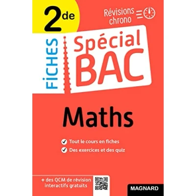 Image de Spécial Bac Fiches Maths 2de 2024: Tout le programme en 50 fiches, mémos, schémas bilans, exercices et QCM Livre d’occasion Bon