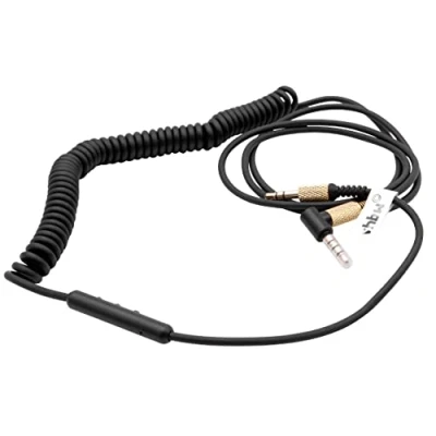 Image de vhbw Câble audio AUX compatible Avec Marshall Kilburn 3, Major 4 casque prise jack 3,5 mm, 150 230 cm, or / noir