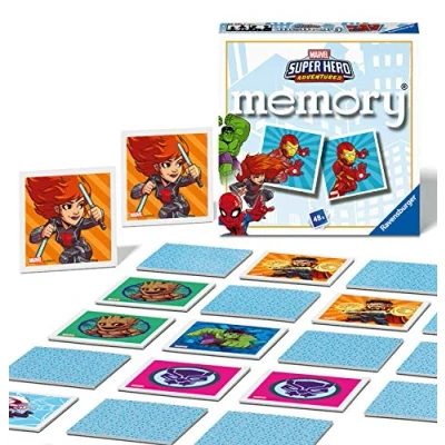 Image de Ravensburger Marvel Avengers Super Hero Adventures Mini Memory Game Matching Picture Snap Pairs Games For Kids Age 3 Years Up