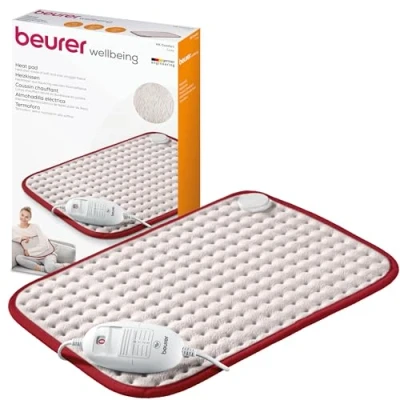 Image de Beurer coussin chauffant HK Comfort, électrique flexible avec surface super douce, chaleur réglable 3 réglages de température, lavable en machine, arrêt automatique, 100 watts, 44 x 33 cm