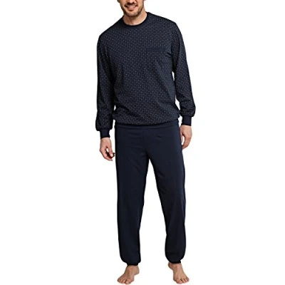 Image de Schiesser Original Classics Anzug Lang Ensemble de Pyjama, Bleu foncé (803), XXXXX Large Homme