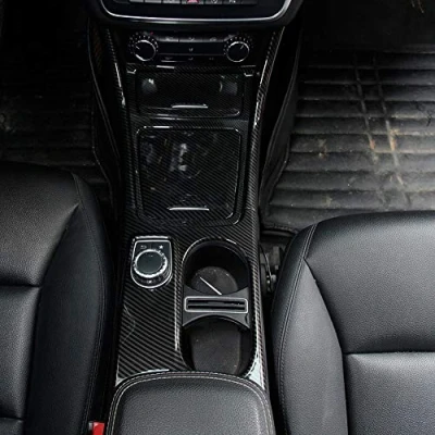 Image de DIYUCAR Lot de 6 autocollants en carbone ABS pour console centrale voiture Benz CLA GLA Classe A W117 X156 W176 A180 2014 2018