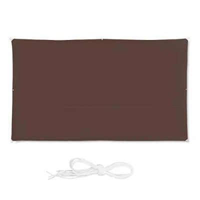 Image de Relaxdays Voile d’ombrage Rectangle diffuseur d’Ombre Protection Soleil Balcon Jardin UV 2 x 4 m imperméable, Marron