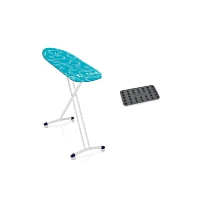 Image de Leifheit Table à Repasser Air Board L Solid Shoulder, de Repassage avec Repose Fer Mobile en Silicone et Housse Thermo Reflect, Planche Ajustable, Surface 130 X 38 cm