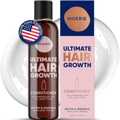 Image de Moerie Mineral Conditioner For Longer, Thicker, Fuller Hair Vegan Products Paraben Free All Types Reverse Loss 250ml