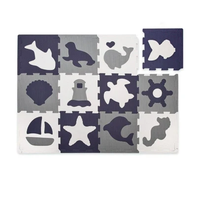 Image de Hakuna Matte Tapis de Jeu en Mousse pour bébés et Enfants 12 Dalles EVA thème Ferme dans Une boîte Carton Recyclable Puzzle 20% Plus épais Doux, sûr à 100%
