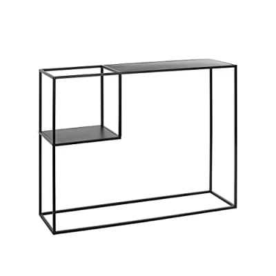 Image de HAKU Möbel Console, Métal, Noir, L 100 X P 30 H 80 cm