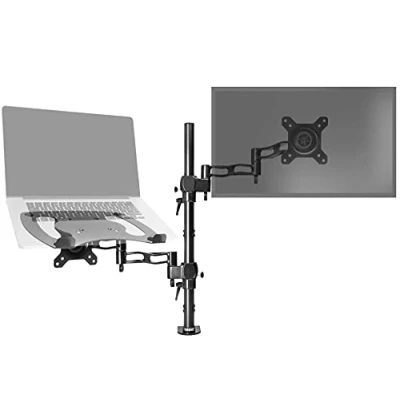 Image de Support écran / moniteur PC et ordinateur portable pour bureau DURONIC DM35L1X1 Réglable Noir