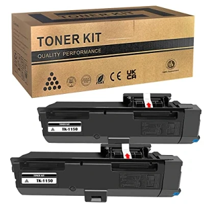 Image de TOPRINT Cartouches de Toner Compatibles Kit TK1150 TK 1150 3000 Pages 2 Noir 1T02RT0NL0 pour Imprimante Kyocera ECOSYS M2135dn M2635dn M2635dw M2735dw P2235d P2235dn P2235dw