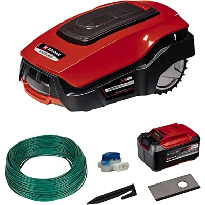 Image de Einhell Robot Tondeuse FREELEXO 1200 LCD BT Power X Change (18 V, m², application Bluetooth) Livré avec Kit d&#039;installation et Batterie 5,2Ah