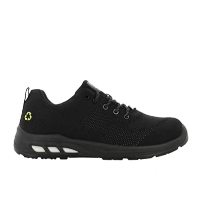 Image de SAFETY JOGGER Chaussures de Sécurité ECOFITZ S1P Travail avec Embout d&#039;acier pour Hommes et Femmes, Semelle Intermédiaire en Acier, Matériau Recyclé, Antidérapantes, Noir, EU 43