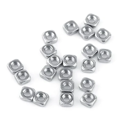 Image de 100 Open Buy M3 DIN557 Boulon Métrique écrous carrées SS304 carrée en acier inoxydable écrou pour soutien gorge, Couleur Argent