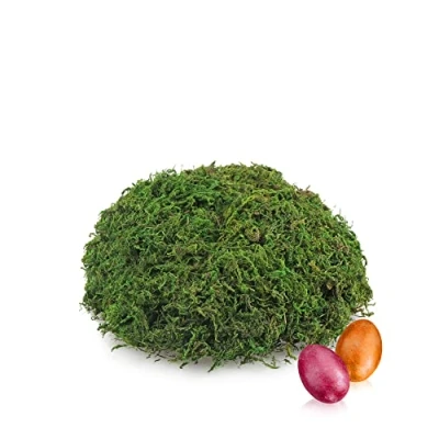 Image de com four® 100g de Mousse Artisanale Verte pour paniers Pâques véritable décorative fabriquer et décorer des (Set2 Déco Mousse)