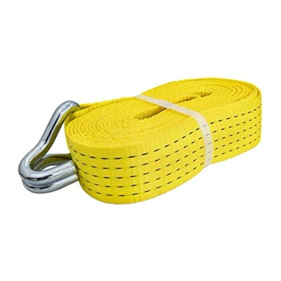 Image de PETEX 43193519 Sangle d&#039;arrimage sans cliquet 1 pièce 7,6 m 50 mm 2500/5000 Dan Double Crochet Pointu Jaune