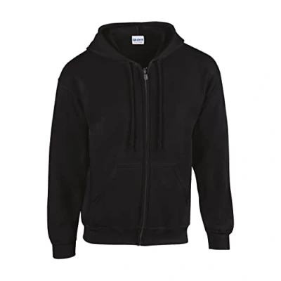 Image de Gildan Sweat à Capuche zippé pour Adulte Maillot de survêtement, Noir, XL Mixte