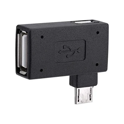 Image de adaptateur OTG, de port USB 90 x L, câble micro OTG compatible avec Firestick 2e génération, 3e génération et 4K, smartphones Android, tablettes, Rii, claviers Logitech, SNES, NES