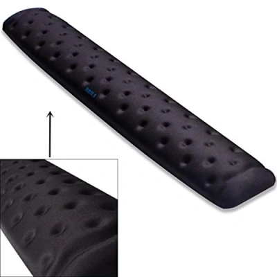Image de Brila Keyboard Wrist Rest Coussin de soutien Pad pour ordinateur, portable, travail bureau, PC Gaming Mousse à mémoire forme Gel Motif avec trous massage
