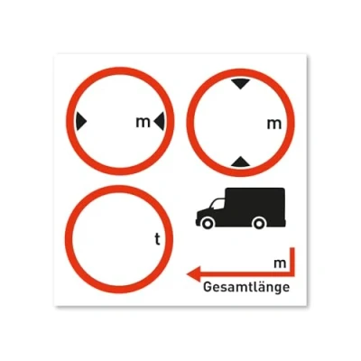 Image de iSecur Autocollant signalétique Dimensions du véhicule : 7 x cm Inscriptible Hin _826