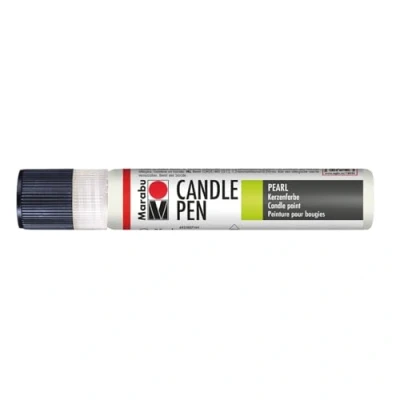 Image de Marabu 18050009070 Candle Pen White Pot de cire crémeuse À base d&#039;eau Résistant à la lumière Inodore aux intempéries Décoration bougie facile 25 ml