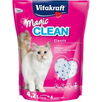Image de VITAKRAFT Magic Clean Litière Silice Absorbante Pour Chat Format 4.2L soit 1 mois d&#039;utilisation