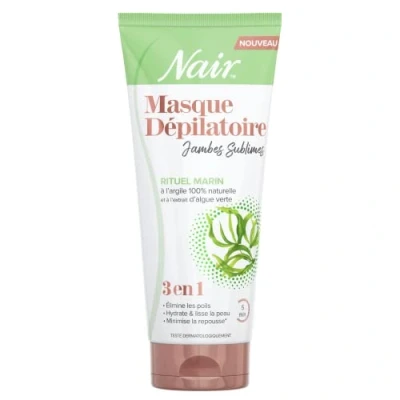 Image de NAIR Crème Dépilatoire Jambes Sublimes Rituel Marin, Argile 100% d&#039;Origine Naturelle &amp; Extrait d&#039;Algue Verte, Formule 3 en 1, 180 ml