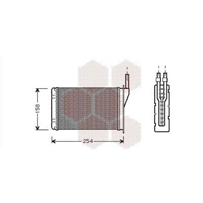 Image de VAN WEZEL 43006087 Radiateur De Chauffage RENAULT: TWINGO 1, Super 5 3/5 portes, R11 portes